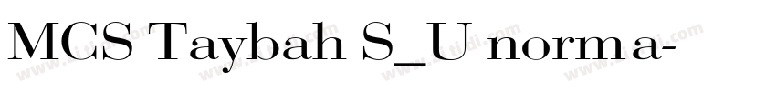 MCS Taybah S_U norma字体转换